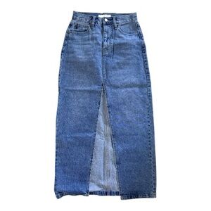 KanCan Blue Denim Maxi Skirt